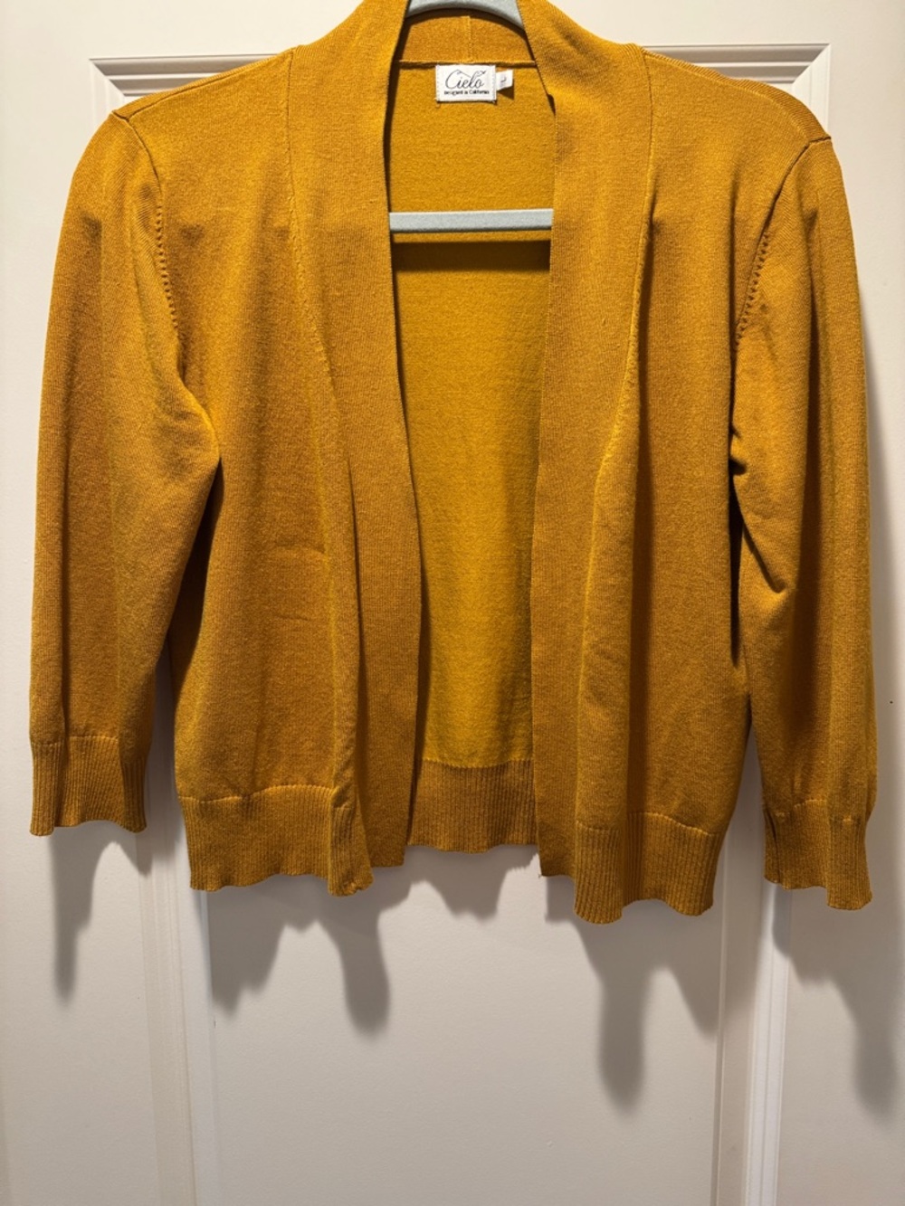 Cielo Open-Front Cardigan in Mustard